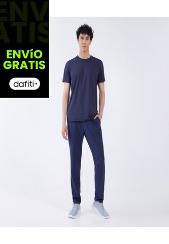 Pantalon Deportivo Con Bolsillos  Para Hombre Azul Ostu Ostu