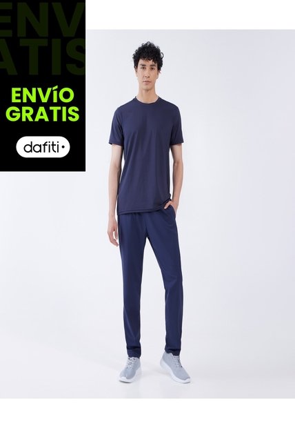 Pantalon Deportivo Con Bolsillos  Para Hombre Azul Ostu
