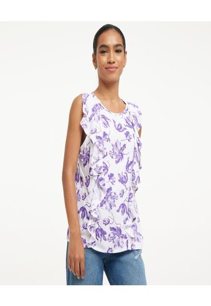 Blusa Para Mujer Manga Sisa Color Morado Marca Ostu #40120726