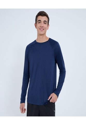 Camiseta Para Hombre Manga Larga Color Azul Marca Ostu #60091515 Ostu