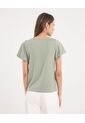 Camiseta Para Mujer Manga Corta Cuello Redondo Color Verde Marca Ostu #40092568 de Ostu