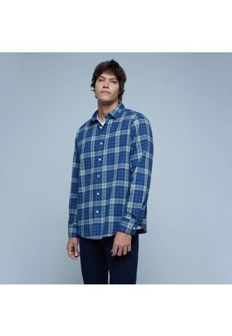 Camisa Para Hombre Manga Larga Sin Bolsillo Color Verde  Marca Ostu #60010689 Ostu