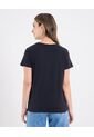 Camiseta  Para Mujer Manga Corta Cuello Redondo Color Negro Marca Ostu #40092614 de Ostu