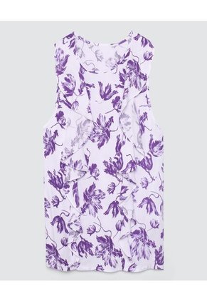 Blusa Para Mujer Manga Sisa Color Morado Marca Ostu #40120726
