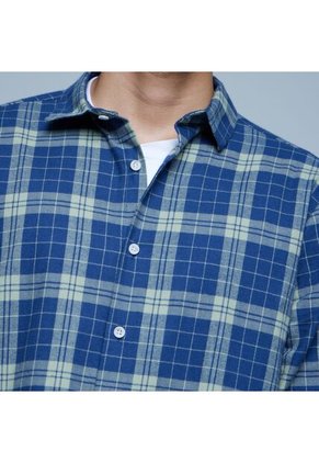 Camisa Para Hombre Manga Larga Sin Bolsillo Color Verde  Marca Ostu #60010689