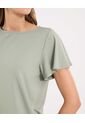 Camiseta Para Mujer Manga Corta Cuello Redondo Color Verde Marca Ostu #40092568 de Ostu