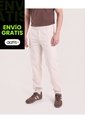 Jogger Plano Texturizado  Para Hombre Beige Ostu de Ostu