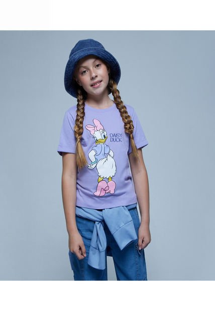 Camiseta Para Niña Manga Corta Color Morado Marca Ostu #90090237