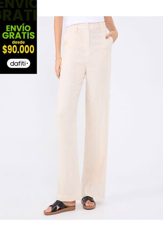 Pantalon Para Mujer  Color Crudo Marca Ostu #40070749 Ostu