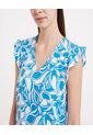 Blusa Para Mujer Manga Corta Color Azul  Marca Ostu #40120720 de Ostu