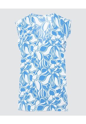 Blusa Para Mujer Manga Corta Color Azul  Marca Ostu #40120720