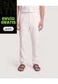 Pantalón En Efecto Rústico  Para Hombre Marfil Ostu de Ostu