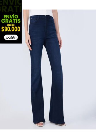 Jean Para Mujer Skinny Flare Color Azul  Marca Ostu #40160556 Ostu