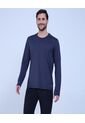 Camiseta Para Hombre Manga Larga Cuello Redondo Color Azul Oscuro Marca Ostu #60091496 de Ostu