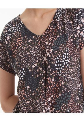 Camiseta Para Mujer Manga Corta Color Negro Marca Ostu #40091678