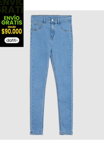 Jean Para Niña Skinny Color Azul Medio Marca Ostu #90160083 Ostu