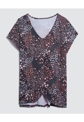 Camiseta Para Mujer Manga Corta Color Negro Marca Ostu #40091678