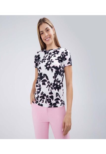 Camiseta Para Mujer Manga Corta Color Negro Marca Ostu #40092110