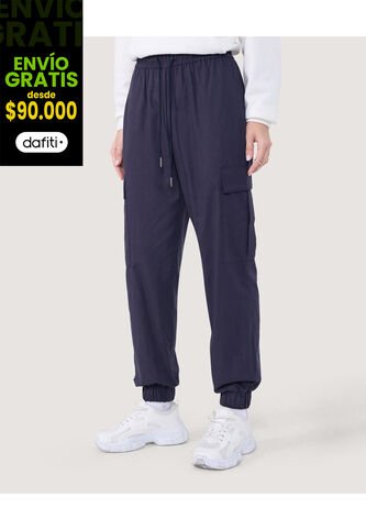 Pantalon Para Mujer Jogger Color Azul Oscuro Marca Ostu #40070752 Ostu