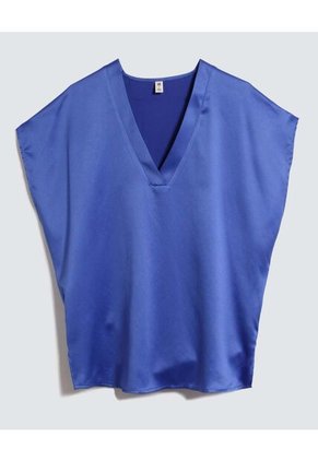 Blusa Para Mujer Manga Corta Color Azul Marca Ostu #40120999