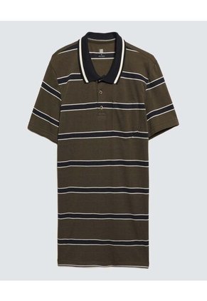 Polo Para Hombre Cuello Tejido Con Bolsillo Color Verde  Marca Ostu #60110684