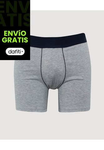 Boxer Medio Pretina A Rayas X1 Para Hombre Gris Ostu Ostu