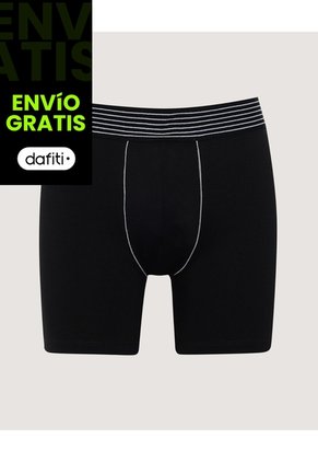 Boxer Medio Pretina A Rayas X1 Para Hombre Negro Ostu