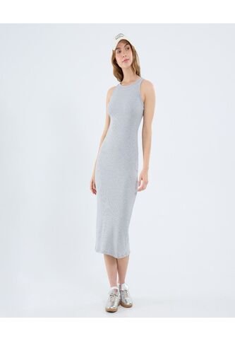 Vestido Para Mujer M/Sisa Largo Color Gris Marca Ostu #40170299 Ostu