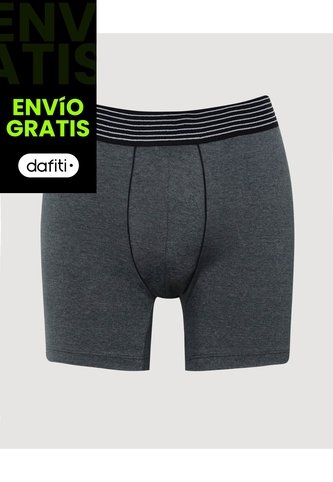 Boxer Medio Pretina A Rayas X1 Para Hombre Negro Ostu Ostu
