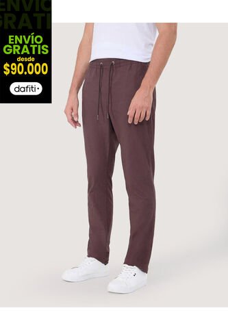 Pantalon Para Hombre Jogger Color Café  Marca Ostu #60070415 Ostu