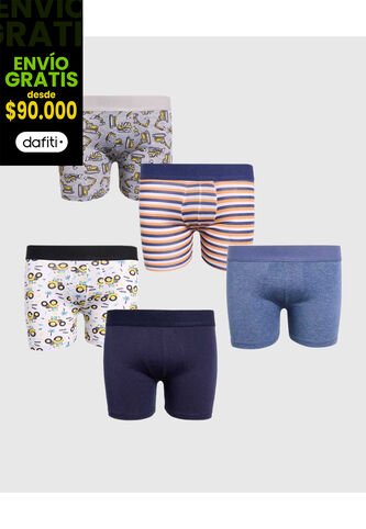 Boxer Para Niño Filete Color Pack X Marca Ostu #80000076 Ostu