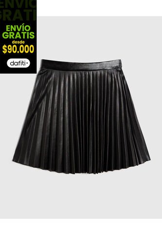 Falda Para Niña Corto Color Negro Marca Ostu #90140022 Ostu