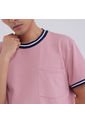 Camiseta Hombre Ostu M/C Rosa Poliéster de Ostu