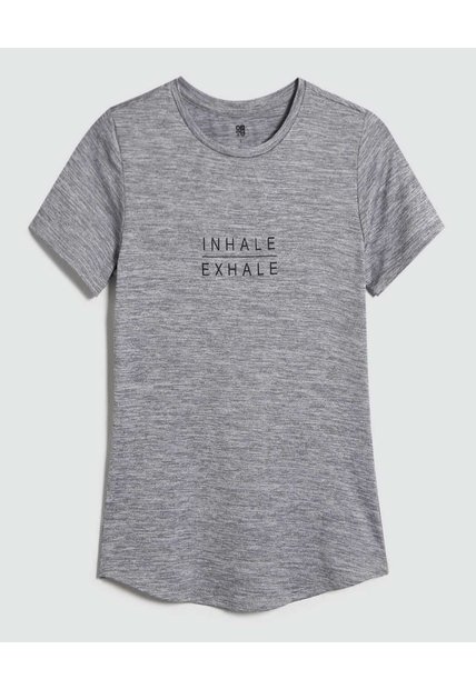 Camiseta Para Mujer Manga Corta Color Gris  Marca Ostu #40092078