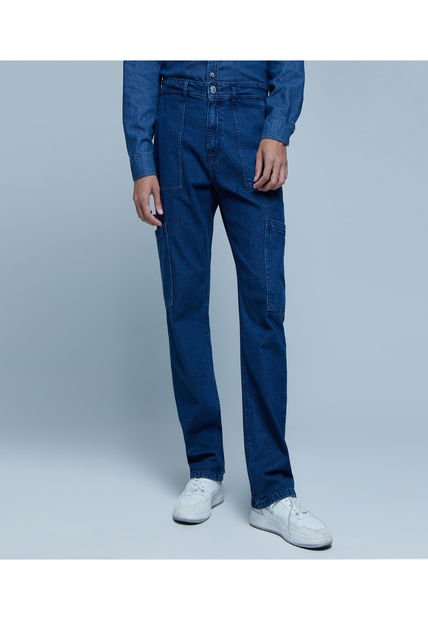 Jean Para Hombre Regular Color Azul  Marca Ostu #60160334