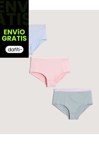 Pack De 3 Pantys Unicolor Y Estampado X3 Infantil Niña Surtido Ostu Ostu