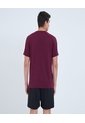 Camiseta Para Hombre Manga Corta Cuello Redondo Color Vino Marca Ostu #60091623 de Ostu