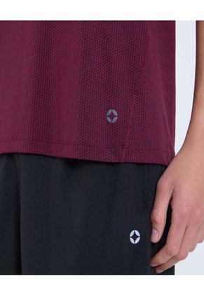 Camiseta Para Hombre Manga Corta Cuello Redondo Color Vino Marca Ostu #60091623