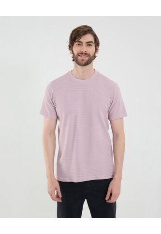 Camiseta Para Hombre Manga Corta Cuello Redondo Color Rosa Marca Ostu #60091687 Ostu