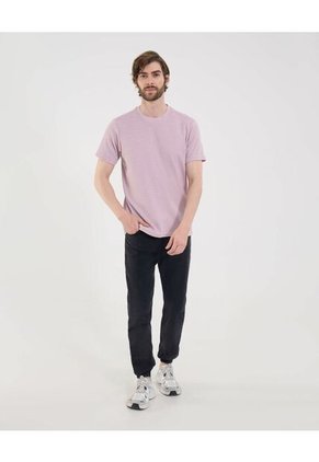 Camiseta Para Hombre Manga Corta Cuello Redondo Color Rosa Marca Ostu #60091687