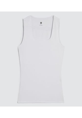Top Para Mujer Cuello Redondo Color Blanco Marca Ostu #40220409 Ostu