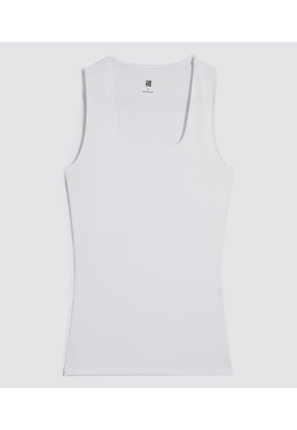 Top Para Mujer Cuello Redondo Color Blanco Marca Ostu #40220409