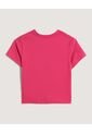 Camiseta Infantil Niña Manga Corta Cuello Redondo Color Fucsia Marca Ostu #90090345 de Ostu