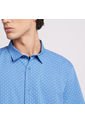 Camisa Hombre Ostu M/C Azul Algodón de Ostu