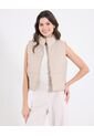 Chaleco Para Mujer Acolchado Color Beige Marca Ostu #40250032 de Ostu