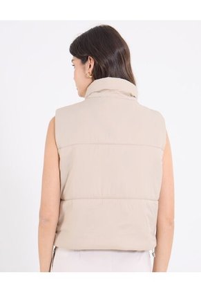Chaleco Para Mujer Acolchado Color Beige Marca Ostu #40250032