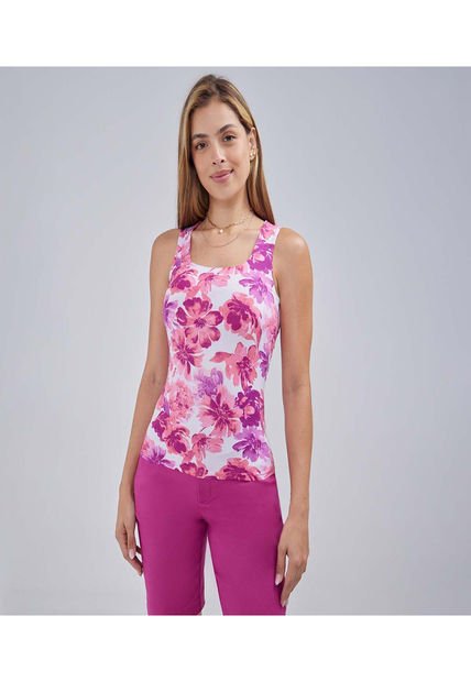 Top Para Mujer Cuello Redondo Color Rosado  Marca Ostu #40220355