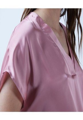 Blusa Para Mujer Manga Corta Color Rosado  Marca Ostu #40120944