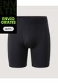 Boxer Largo Unicolor  Para Hombre Negro Ostu de Ostu