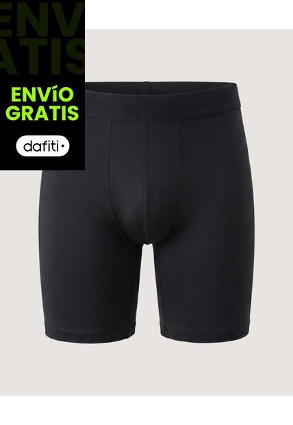 Boxer Largo Unicolor  Para Hombre Negro Ostu